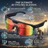 Outdoor Smart Glasses 1200P HD Camera 8MP Sensor 30MP Photo WiFi Sync Bluetooth 5.3 Audio Sunglasses Anti-shake Dual Mic ENC Mic