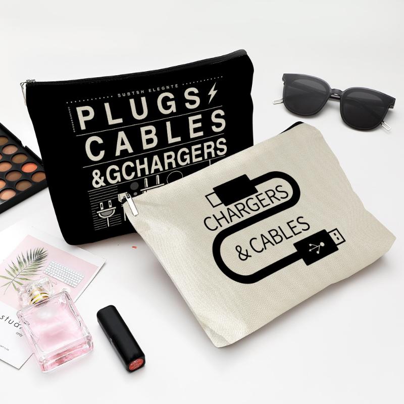 Zippered Linen Bag Lipstick Bag Travel Makeup Bag Women School Teacher Gift Cosmetic Pouch Wallet Portable Organizer