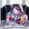 1pc Hello Kitty's Cosmic Adventure Blanket,Living Room, Travel, Camping, Car Blankets, Beach, Office Naps, Seasonal Universal Cartoon Throw Blanket Fo