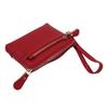 Vintage PU Leather Short Wallet With Zipper Coin Pocket Multiple Card Slots And Wrist Band Casual Portable Card Clip