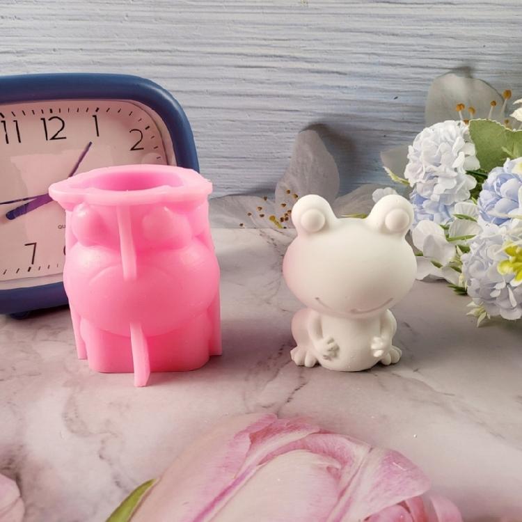 3D Frogs Candle Mold Animal Silicone Molds Resin Casting Molds Craft Supplies for Candle Making Home Decoration