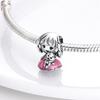 Copper Princess Angel Pink Series Birthday Charm Beads Suitable Fit Pan Original Bracelet Exquisite Diy Jewelry