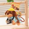 Cartoon Dachshund Plush Toy Camera-Style Keychain Backpack Accessory