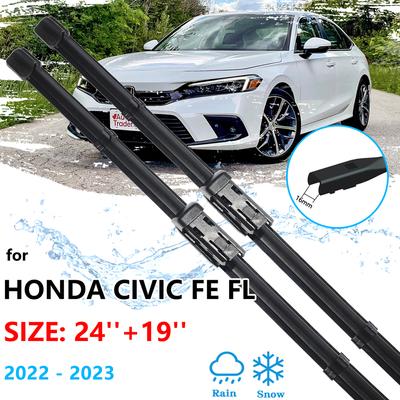 2x Para Honda Civic FE FL MK11 2022 2023 Para Palhetas Limpadoras Sem Armação Borracha Tablet Para-brisa Vidro Janelas Substituição
