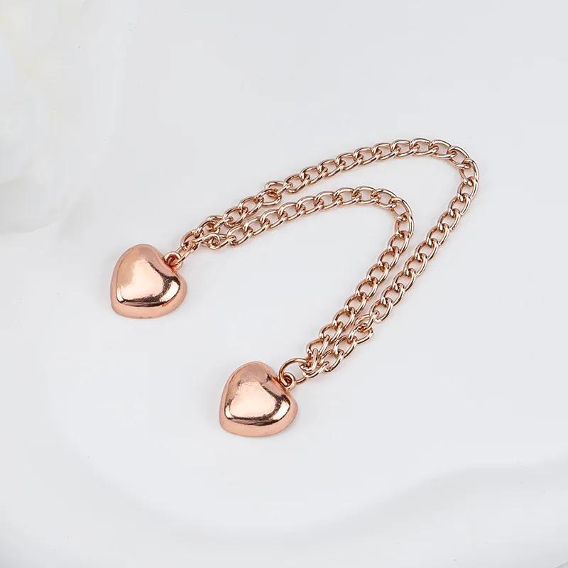 Multi-Function Magnetic Clothing Clip with Chain Metal Buttons Clip Clothes Scarf Trouser Legs Cuff Fixing Magnet Buckles