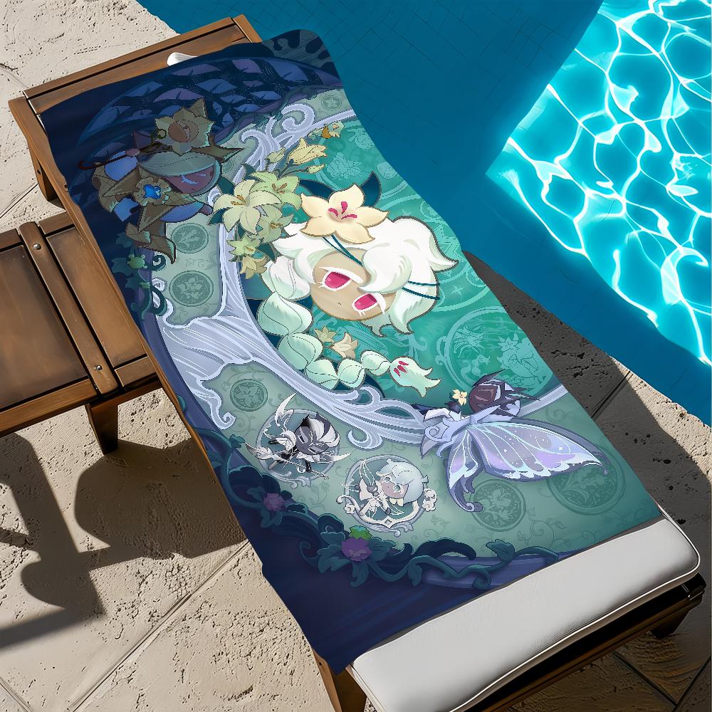 C-cookie Run game Towel Large Quick-Drying K-Kingdom Microfiber soft Beach Towel for Travel Fitness Sauna Bathing Camping