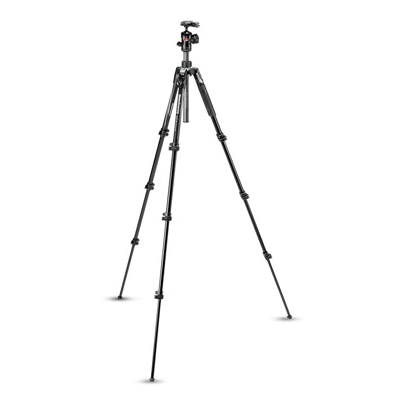 Vitec Manfrotto Befree Advanced Aluminum Black L Tripod Kit 8kg Load 151cm Full 40cm Folded Head 4-Section MKBFRLA4BK-BH, Capacity, Height, Length,
