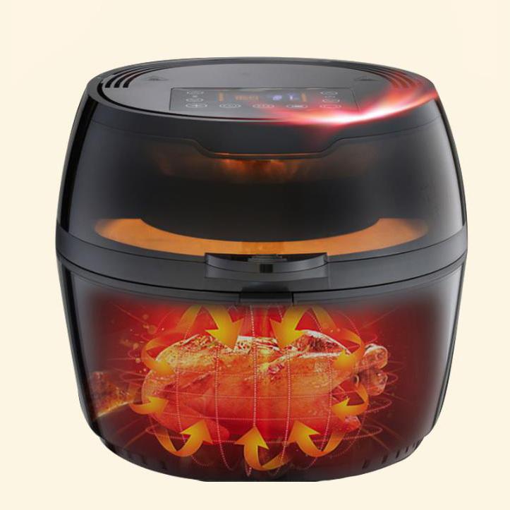 8L 1500W 220V Smart Touch LCD Air Deep fryer Pizza Oil free Air Fryer Multi function Smart Fryer Health Fryer Cooker чёрный
