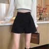 Plus Size Women's Woolen A-line Shorts - Autumn/Winter 2024 Casual Wide-leg Booty Pants