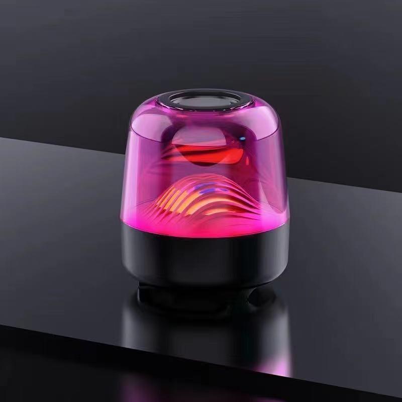 LED Multicolor Ambient Speaker with TWS Pairing – Portable Bluetooth Sound System with TF Card Slot for Christmas Decor