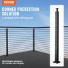 Cable Railing Post 36x1x2in L-Shaped Hole Corner Railing Post Black 1Pc