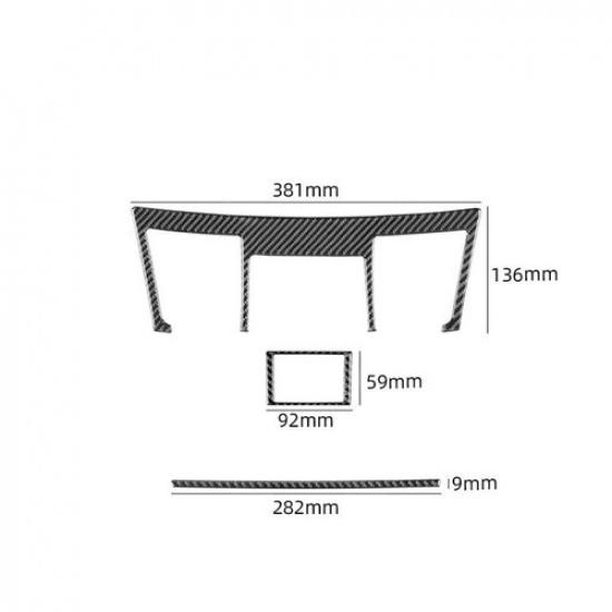 For Toyota Highlander Carbon Fiber Interior Center Air Vent Outlet Cover Trim