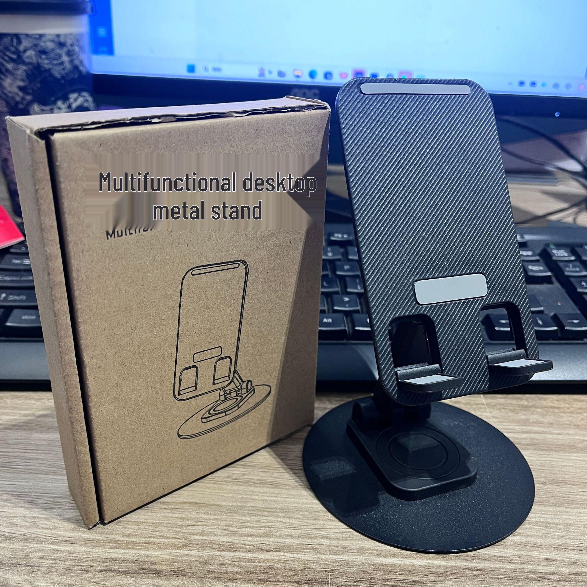 

Universal 360° Rotating All-Metal Phone and Tablet Stand for Desktop, Live Streaming, and Learning.