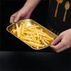 Rectangular Stainless Steel Storage Trays Non-Stick Cake Dessert Snack Dishes Barbecue Steak Plate For Food Kitchen Accessories