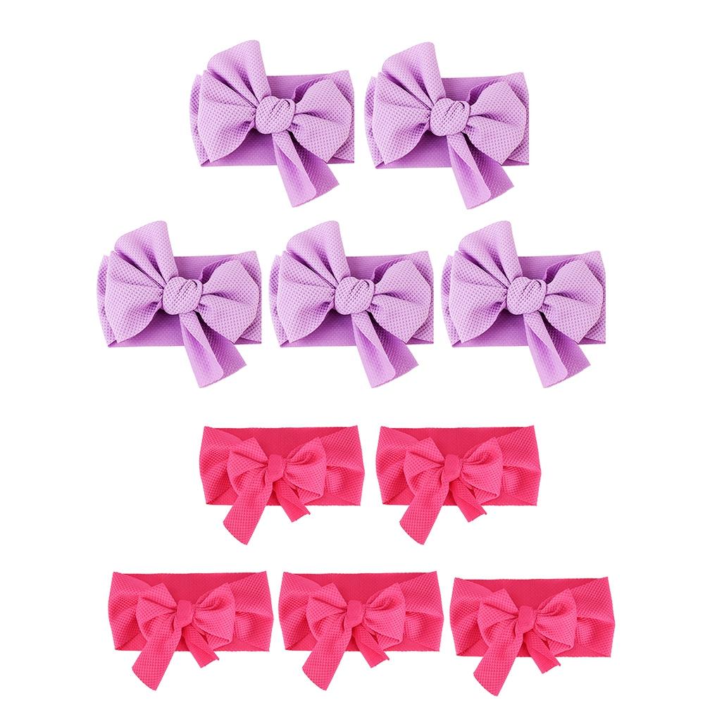 

5pcs Kids Cloth Headwear Bowknot Headband Gift Wrap Hair Accessory A
