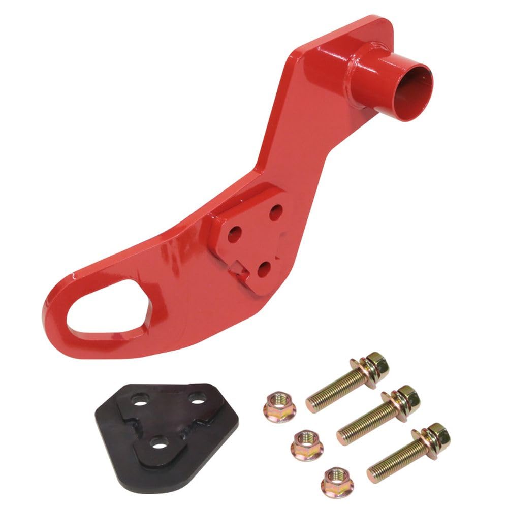 Apio Front Right Tow Hook for Vehicles with Lion Hunting 9mm Thick (FR) Bumpers, [JB64, JB74] Red, 3070-42R
