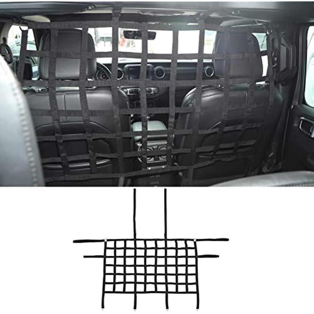 Auto-Rücksitz-Isolationsnetz, Rücksitzteiler für Haustiere, Hunde, für Wrangler JK JL Unlimited 2007- Gladiator JT 2 Türen 4 Türen