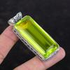 Faceted lemon topaz pendant vintage jewelry gemstone pendant 925 sterling silver pendant handmade pendant dainty silver jewelry gift for him