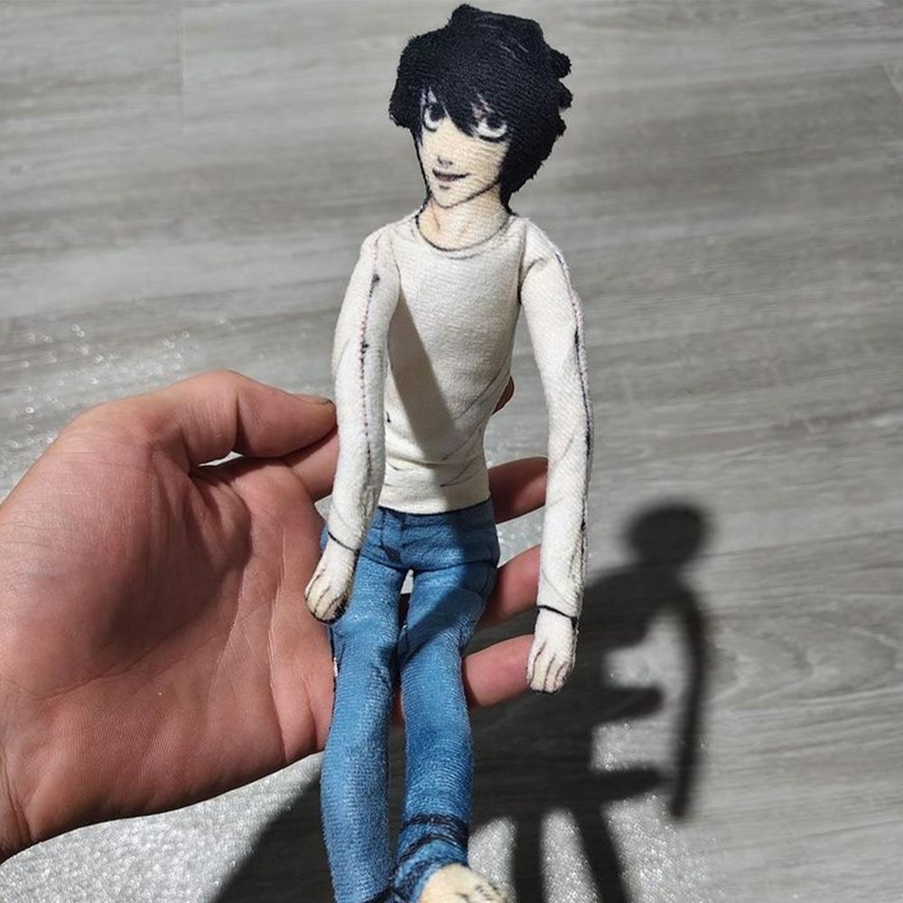 Anime Light Yagami L Plüsch Light Yagami L Plüschtiere Puppe Schlanke Verdrehbare Form Stofftiere Raumdekoration Festivalgeschenk 28cm