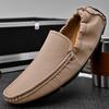Mode Echtes Leder Herren Slipper Business Mokassins Schuhe Modedesigner Mann Freizeit Flats Handgefertigt Formell Slipper Männliche Bootsschuhe