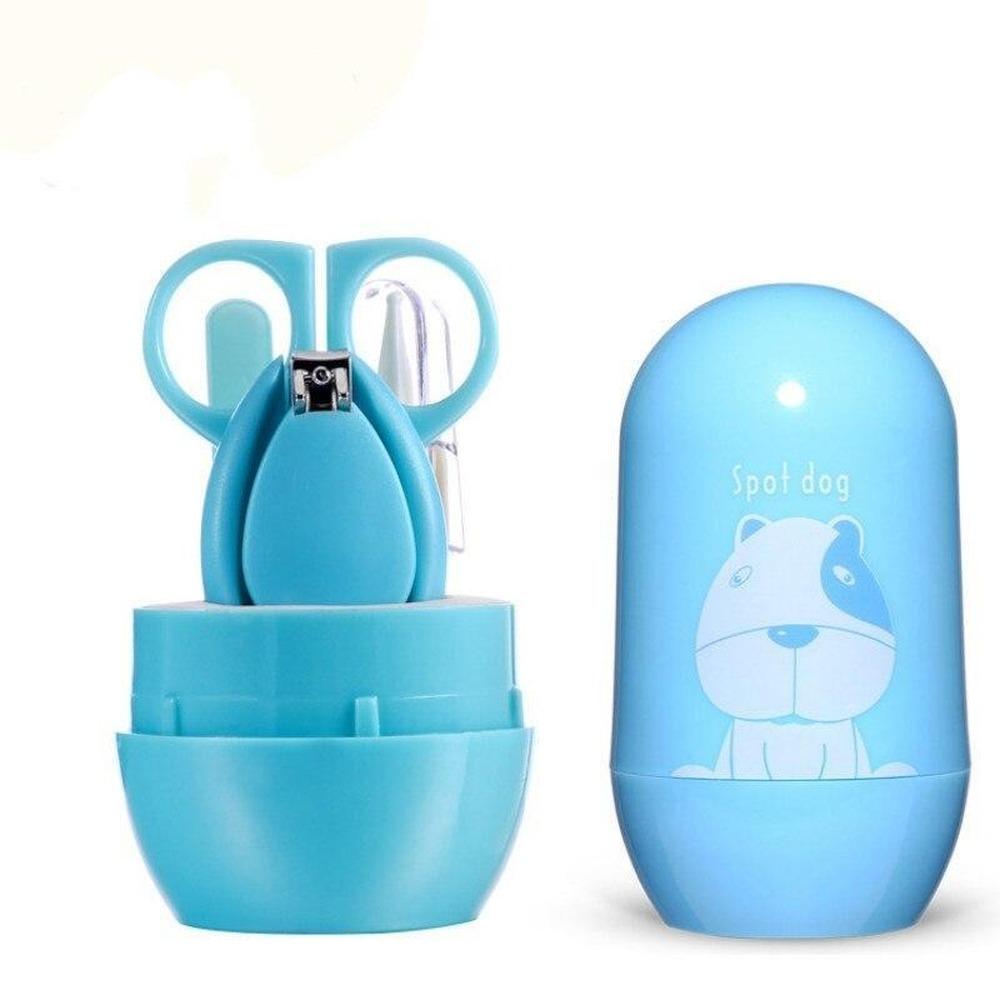 4PCS Baby Nail Scissors Cartoon Animals Trimmer Sets Safety Care Nail Scissors Nails Suit Newborn Baby Care Cleaning