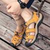 TUINANLE Men's Sandal Leather Men Shoes for Summer Large Size Outdoor Walking Shoes Male Sandals Man Slippers Plus Size