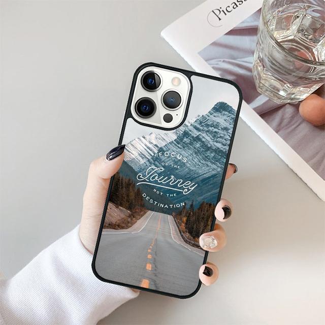 Travel mountain sea beach quotes Cover For iPhone 17 Air 15 16 14 13 12 Pro Max 11 Pro Max Plus Phone Case Coque