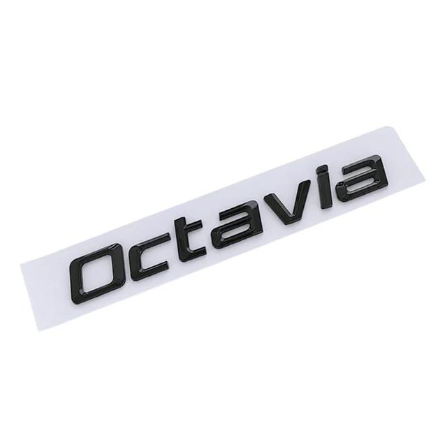 JIYQ3 3d ABS Chrome Logo OCTAVIA Emblem Letters Car Trunk Badge For Skoda VRS RS Octavia 1 2 3 4 MK2 MK3 MK4 A5 A7 Sticker Accessories