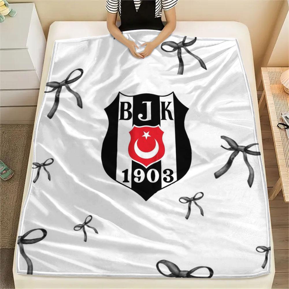 1PC Besiktas Gymnastics Club Patterned Flannel Blanket Suitable For All Seasons for Home Decor Warmth and Comfort Gifts Holiday Present