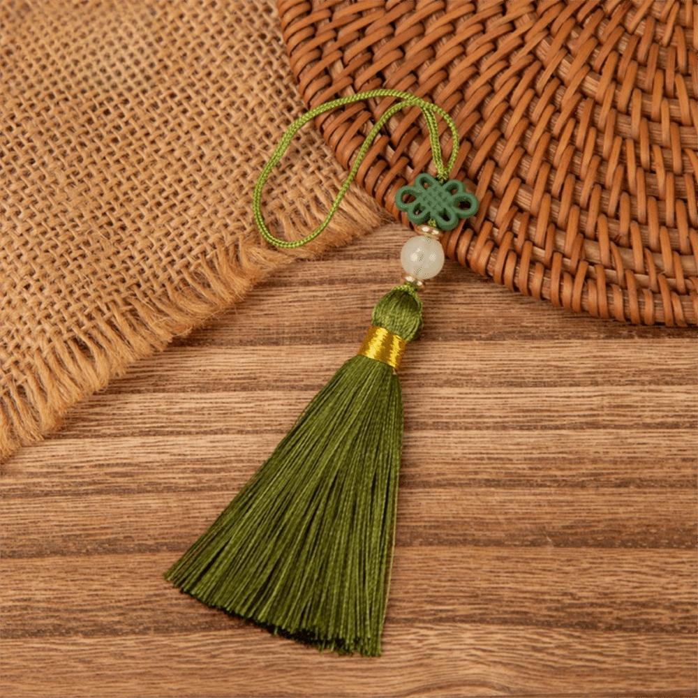 10PCS Multicolor Tassel Chinese Knot Tassels With Jade Beads Jade Beads Tassels For Jewelry Making