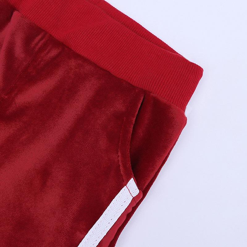 Jarní a podzimní chlapecké a dívčí sametové soupravy oblečení Dětská mikina + tepláky s kapucí Teplákové soupravy Dětské oblečení Módní sportovní souprava