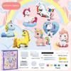 Children Creative DIY Plaster Mold Full Set Handcrafted Painting Coloring Pigment Unicorn Cake Animal Graffiti Art Mini Toys
