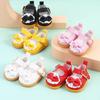 Boots Bow Decorate 5.5cm Cotton Doll Doll Shoes Mini Bow Shoes Doll Casual Shoes Doll Leather Shoes