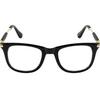 Dervin Clear Lens Black Frame Mens And Womens Rectangular Uv Protected Sunglasses (Transparent Lens) - Pack Of 1