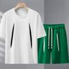 Plus Size 4XL-11XL Oversized Shorts Sets Summer T-shirt Vintage Clothes Men's 2 Pieces Set