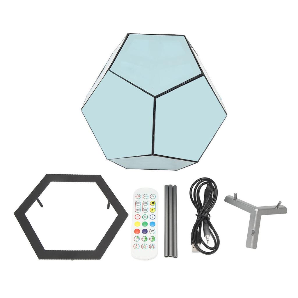 Dodecahedron Night Light Infinity Dodecahedron Color Art Light LED Night Light Lamp for Kids Room Bedroom Living Room