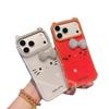 Glitter Cat Ear Phone Case for iPhone 11/15/16/17 Pro Max with Bow