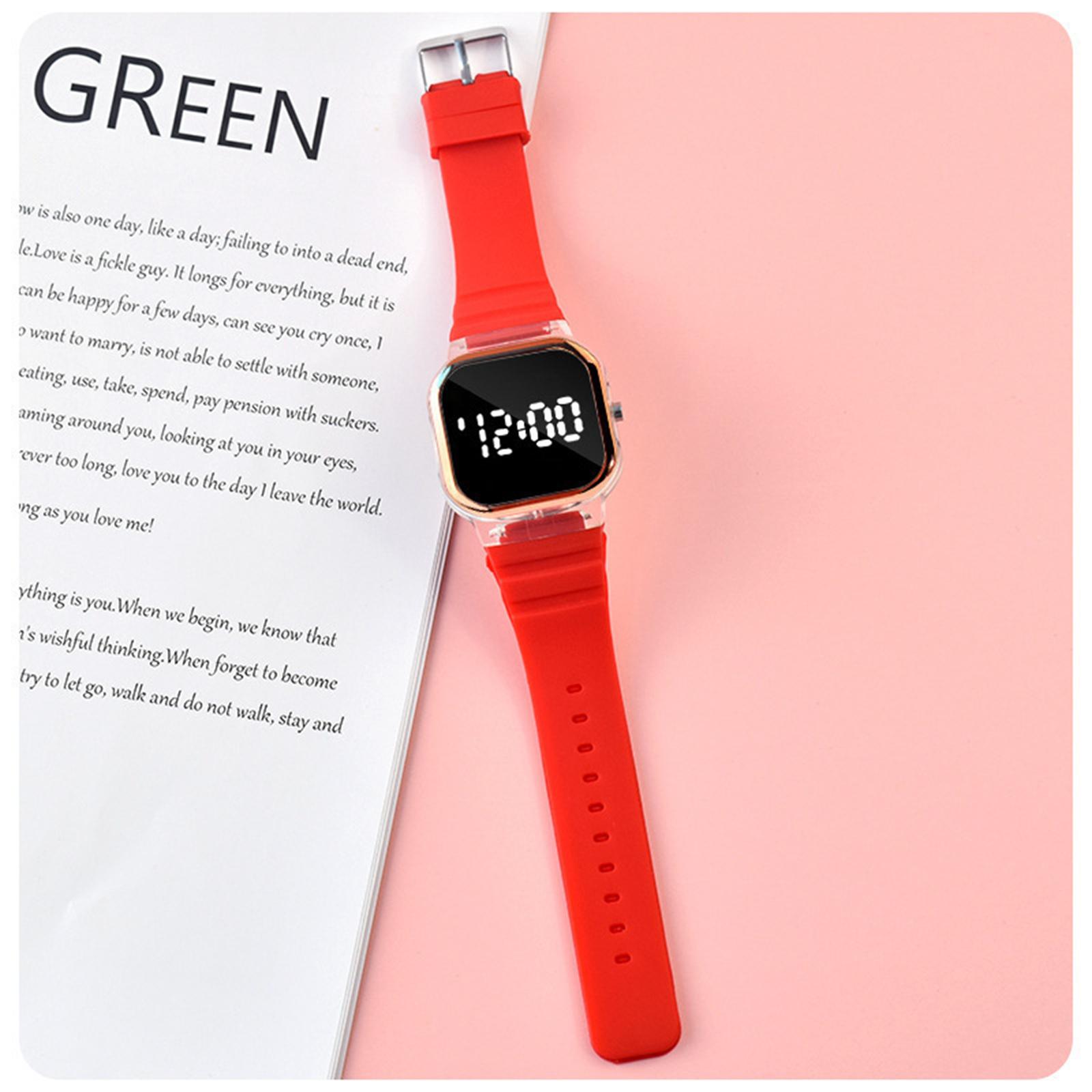 

Модные женские электронные часы с кожаным ремешком – Стильные цифровые наручные часы для леди, Элегантный дизайн, Идеальный подарок на день рождения, , для повседневной носки One Size