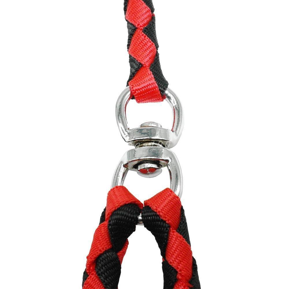 One drag two double head pet double leash dog leash braided braid PP round rope dog leash dog chain