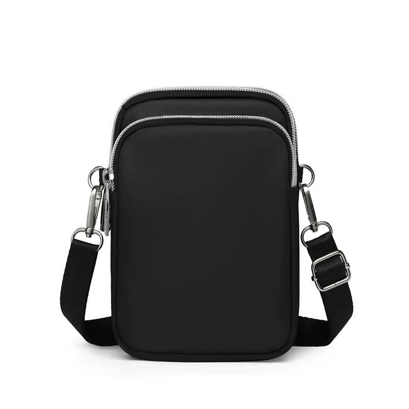 Double Zipper Women Small Crossbody Phone Bag Waterproof Multi Pocket Female Mini Shoulder Bag FLAP with Double Zipper for Daily Travel