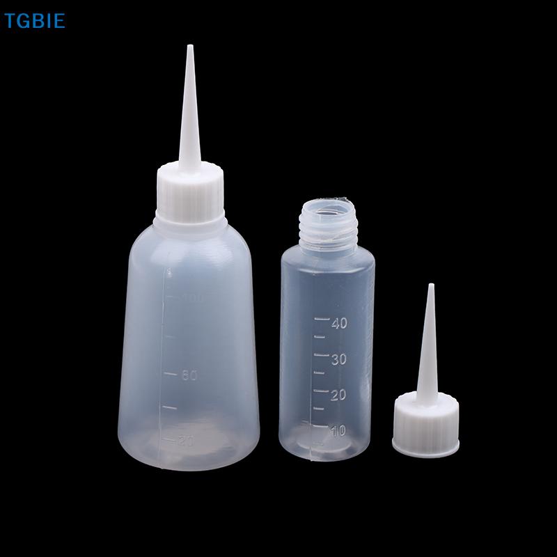 [L]5PCS 40/100ml Plastic Clear Tip Applicator Bottle Squeeze Bottle Suitable For Crafts Art Glue Multi Purpose Refillable Empty