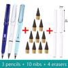 17pcs/Set Infinity Pencils No Sharpening Eternity Pencils No Ink Kawaii Unlimited Pens Art Supplies School Stationery Nib Eraser