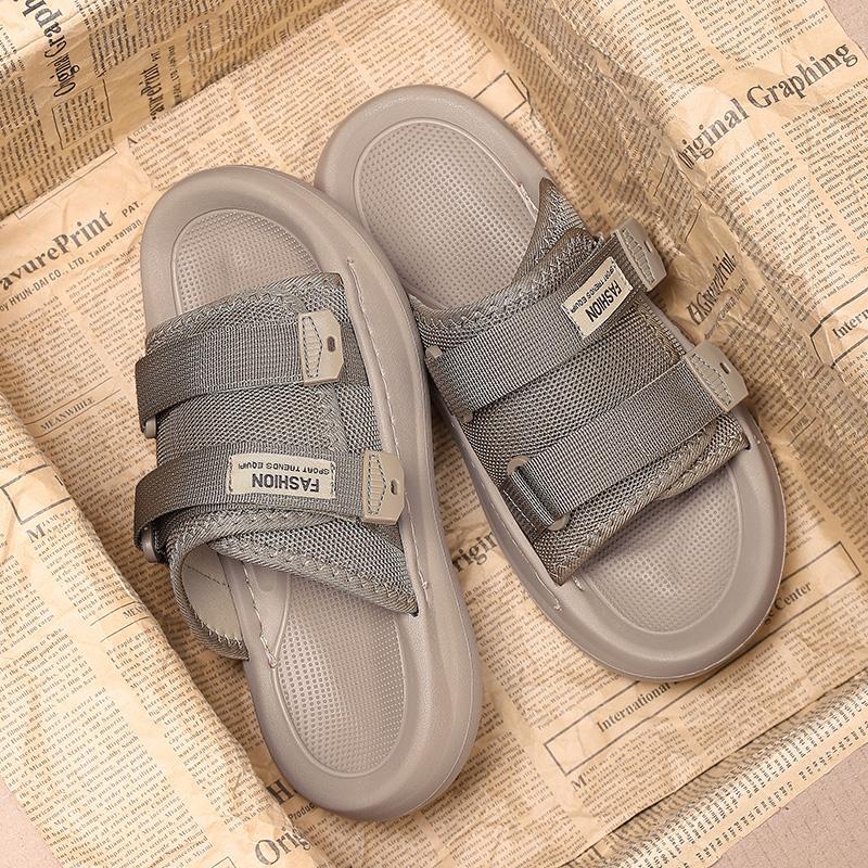 Fashion Summer Men's Slippers Lightweight Canvas Quick Drying Sandals Soft Soled Anti Slip Water Shoes Beach Flip Flops Men's Shoes