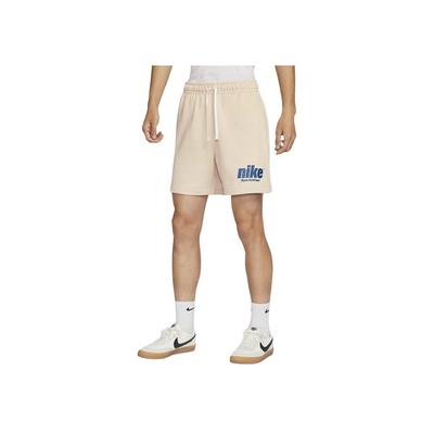 Sportswear Club Letter Print Versatile Breathable Lace-Up Five-Point Shorts Casual Shorts Men Shorts Sand-White HQ1642-126