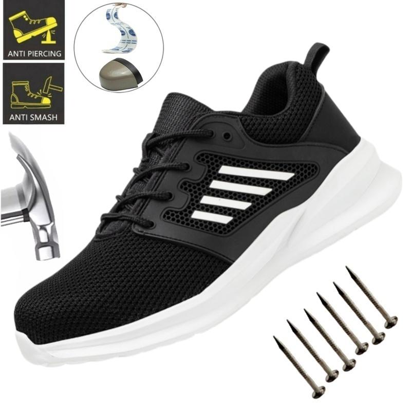 Unisex Mesh Steel Toe Cap Summer Safety Shoes For Men Light Breathable Sneaker Comfortable Indestructible Hombre Work Footwear