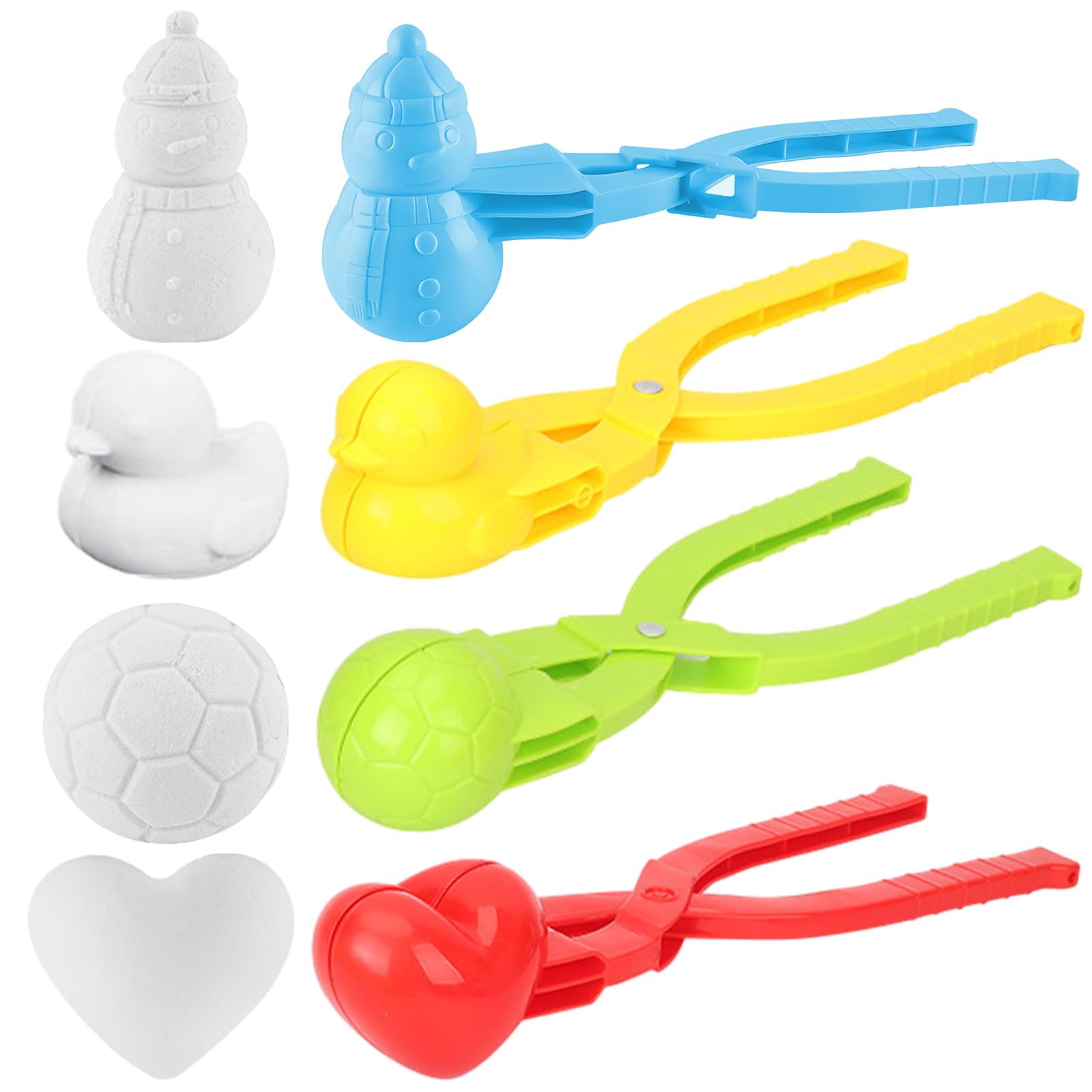 Formemory Снежный бой Снежок Снежок Изготовление снежков Зимние игры на снегу Веселье для Снежка Снежка Снежка Набор для изготовления снежков на открытом воздухе Большой набор из 4 штук Машинка, Машина,