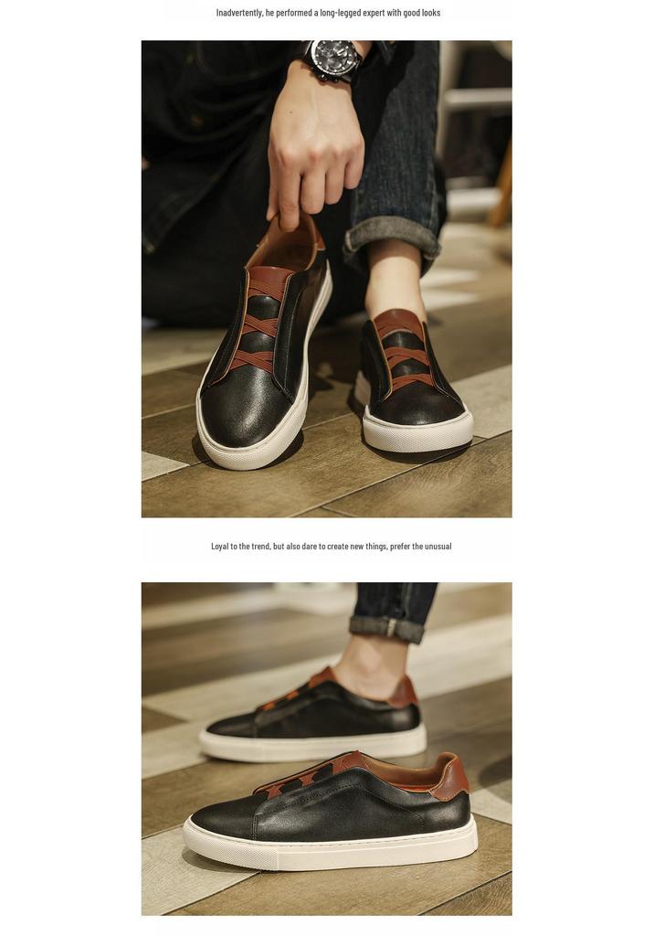 Herbstliche Freizeit-Lederschuhe für Herren von großer Marke - Vielseitig, Modisch, Trendige weiße Sneaker