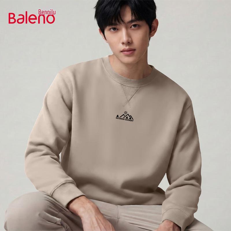 Baleno Men's Casual Long-Sleeve Round Neck Sweatshirt