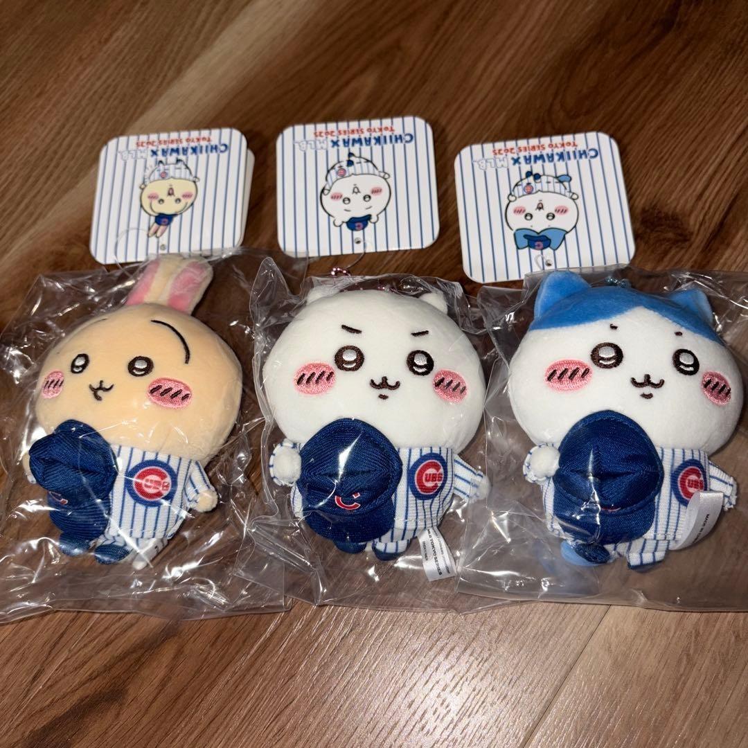 Chiikawa x MLB Tokyo Series Mascot Plush Cubs Hachiware Usagi
