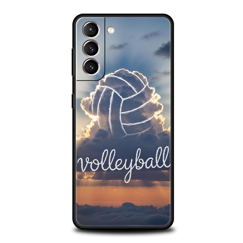 Volleyball Painted Phone Case for Samsung Galaxy S25 S24 S23 S22 S20 S21 FE Ultra S10 S10E Plus S25 Edge 5G Soft TPU Cover Capas
